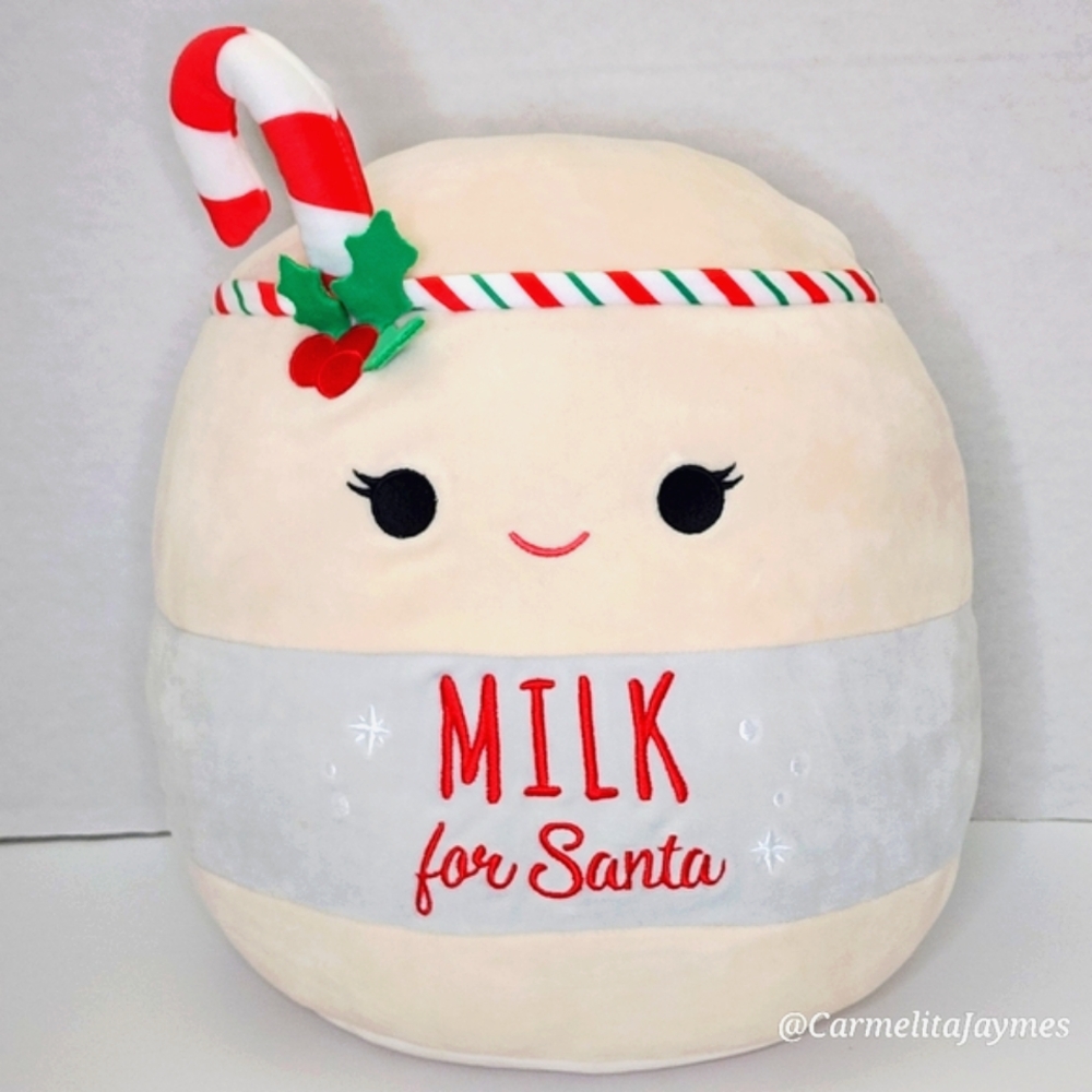 🎄 ARLENE 🥛 Milk For Santa w Candy Cane & Holly Christmas 2023 Squishmallow NWT